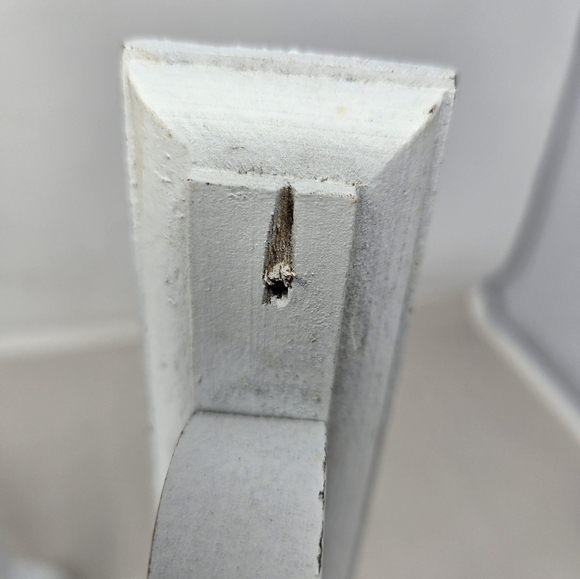 Farmhouse White Distressed Wood Corbels Shelf or Corner Decor 11.5x11.5x1.75 - Picture 9 of 9